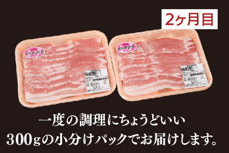 【3カ月定期便】肥前さくらポーク 焼肉・しゃぶしゃぶ・ブロック 計1.95kg(H123116)