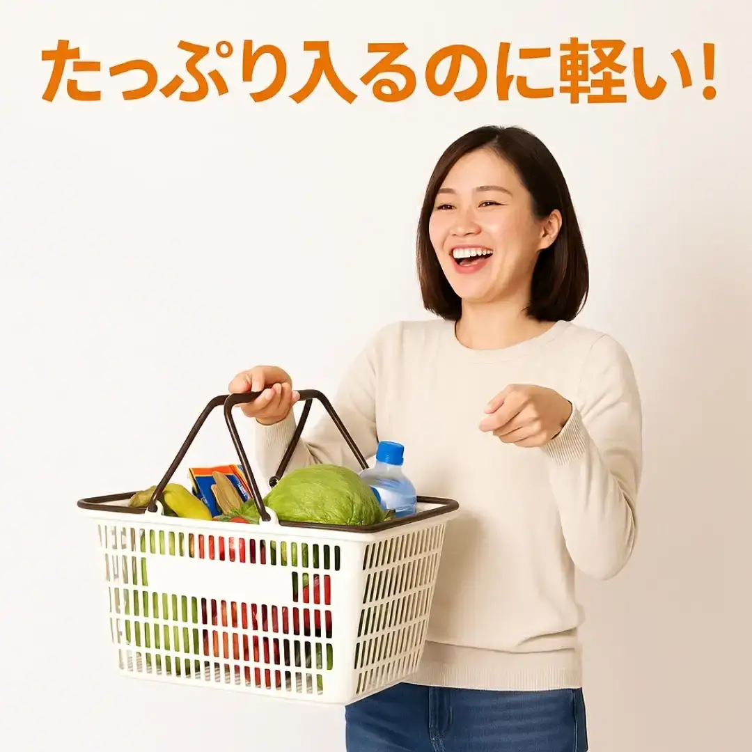 お買い物かご アイボリー 8個セット ショッピングバスケット