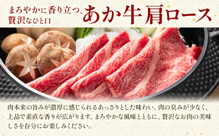 馬刺し赤身100g+あか牛肩ロース しゃぶしゃぶ すきやき用 500g 株式会社ドクタージュ《30日以内に出荷予定(土日祝除く)》熊本県 南阿蘇村 熊本県産 あか牛 肩ロース しゃぶしゃぶ すきやき すき焼き 牛肉