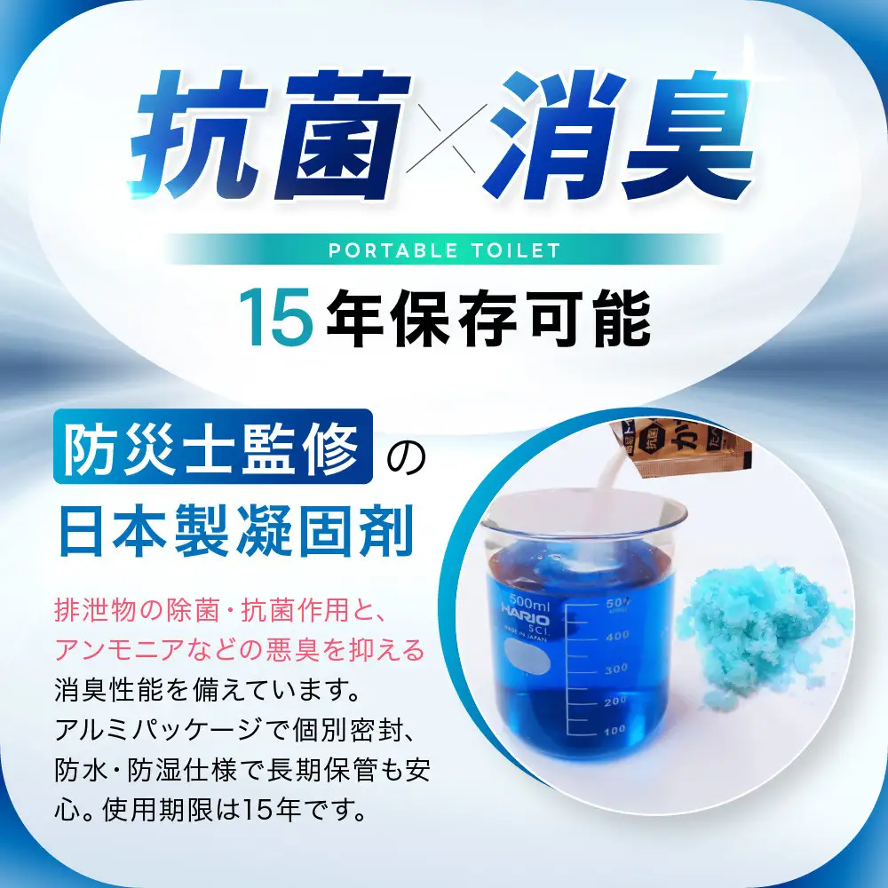 【ゆきだるまる】非常用簡易トイレ ポイレ 80回分箱入り シンプルタイプ(個包装無し) ｜京都 防災グッズ 携帯トイレ