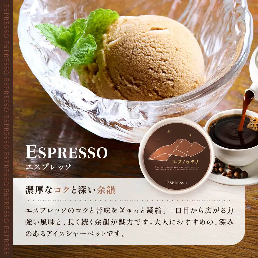 【待望のコラボ企画！】ユフノカタチ ~3種のコーヒーアイス~（3種×2個　計6個）