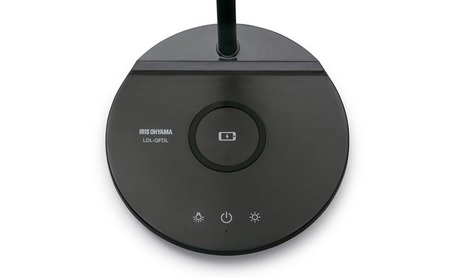 LEDデスクライトQi充電シリーズ 平置きタイプ 調光・調色 LDL-QFDL-B ブラック デスクライト LED 調光 調色 ワイヤレス充電 おしゃれ アイリスオーヤマ コンパクト 折りたたみ式 Qi充電 勉強 テレワーク