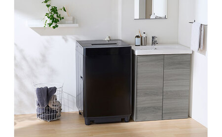 洗濯機 全自動洗濯機 7.0kg ITW-70A01-BH ブラック アイリスオーヤマ 縦型 縦型洗濯機 小型 コンパクト 上開き 予約タイマー チャイルドロック 新生活 一人暮らし
