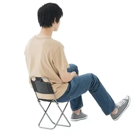 7075トレックチェア(背付・グレー)持ち運び楽々でアウトドアやキャンプで大活躍。　73369000【1667166】