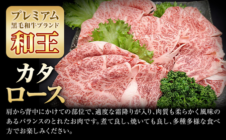 熊本県産A5等級和王 カタローススライス 約600g 帝神志方ミート株式会社《90日以内に出荷予定(土日祝除く)》熊本県 菊池市 牛肉 肉 お肉 和牛 くまもと黒毛和牛 熊本県産 A5 和王 肩ローススライス カタロース 肩ロース スライス