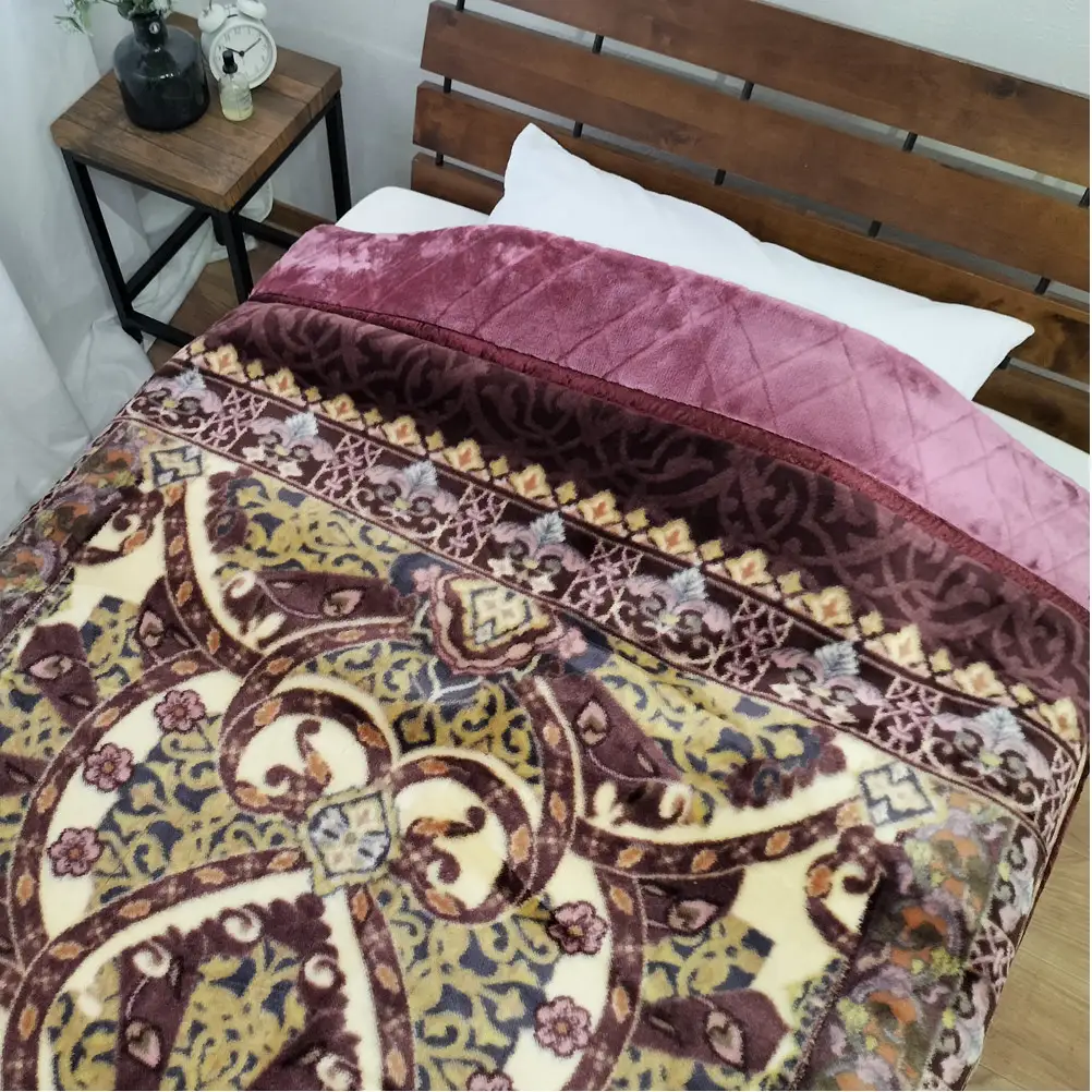 【シングルサイズ】贅沢カシミヤウール混わた入り嵩高毛布 ピンク1枚 CAK-161-PI