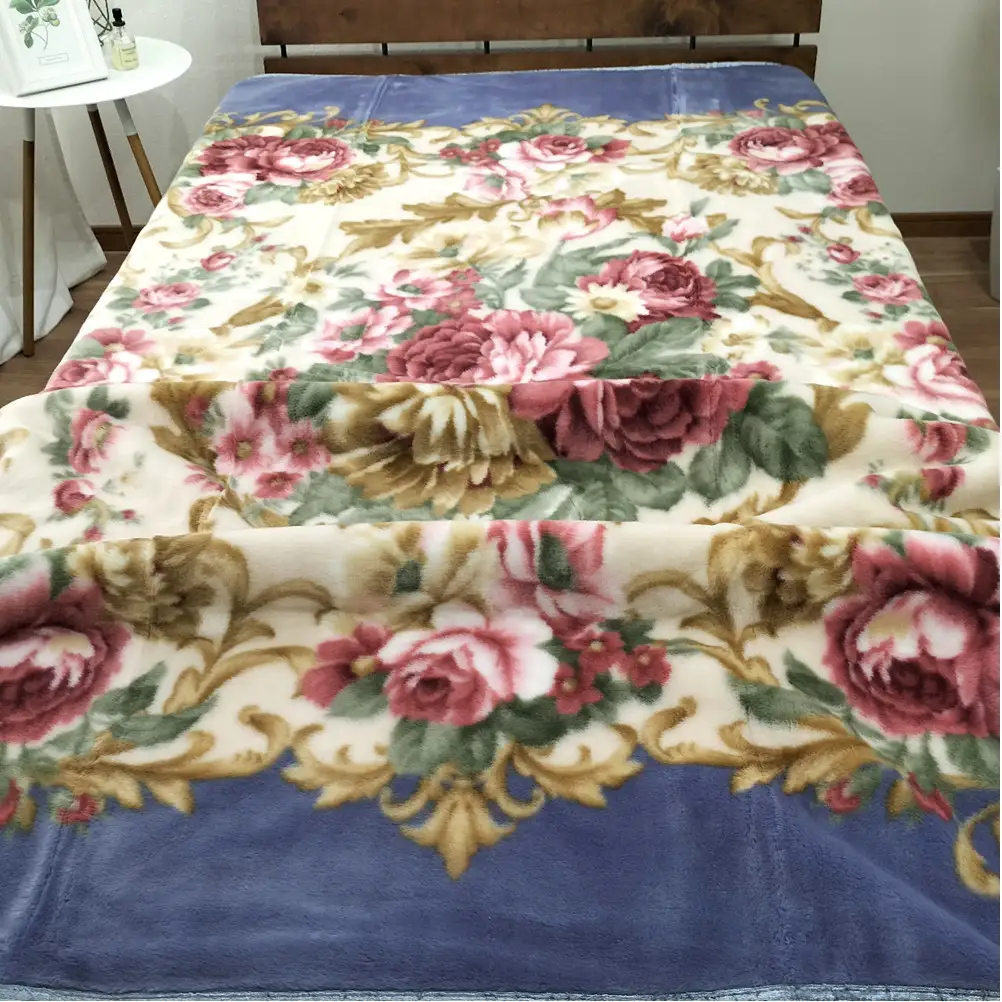 【シングルサイズ】洗える 吸湿発熱 軽量あったか毛布 ブルー1枚 MO-6062-BL