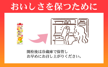 日の出みりん あじわい梅酒（南高梅100％）2L/6本　【 お酒 酸味 優しい甘み 梅酒 セット 】