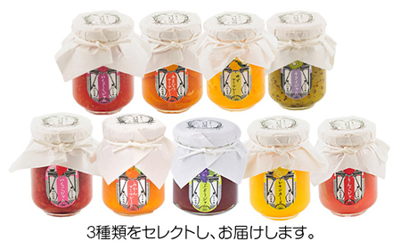 【山口県山陽小野田市・宇部市共通返礼品】季節のおすすめ無添加ジャム3本セット みかん レモンカード りんご いちじく キウィ ゆず 甘夏 はっさく ぶどう ジャム 加工品 食品 F6L-1274