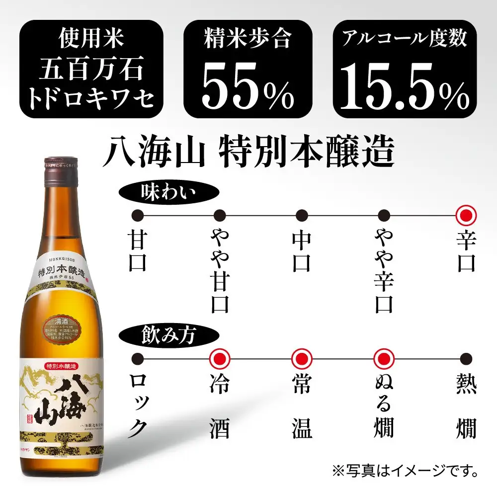 八海山 特別本醸造 720ml 八海山醸造 日本酒 酒 酒 おさけ さけ 米酒 八海醸造 五百万石 トドロキワセ 中口 食前酒 食中酒 米 晩酌 瓶 冷 常温 ぬる燗 淡麗 シャープ 贈答品 お祝い 誕生日 送料無料 新潟県 南魚沼市 金田屋酒店
