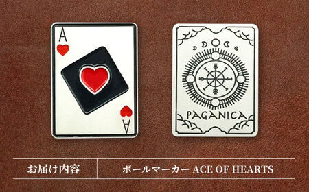 ボールマーカー ACE OF HEARTS【PAGANICA TOOLS】 瑞浪市 / ジオニック ゴルフ ギフト 高級[AZBQ152]