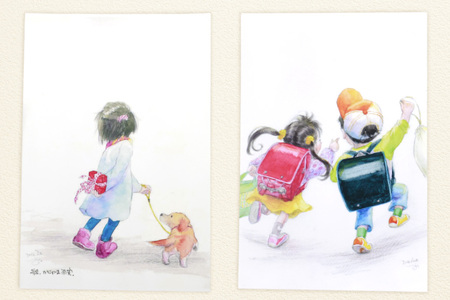 絵はがき オリジナルデザイン 15枚 [想い絵画家かじやま奈実 福岡県 筑紫野市 21761368]