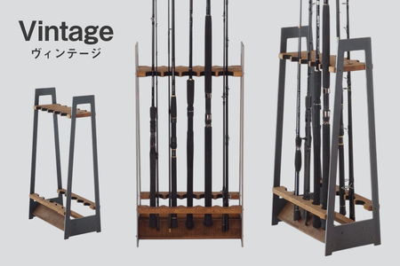 釣り ロッド スタンド 10本 収納 ヴィンテージ [UROKO DESIGN 長崎県 平戸市 hr42bhb510017]