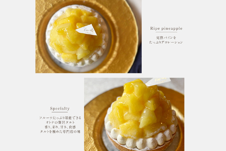 パイナップル ケーキ パイナップルチーズタルト 1ホール 18cm [心優-Cotoyu Sweets- 長崎県 平戸市 hr42bjo490243]