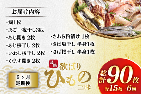 干物 セット 欲ばり平戸ひもの三昧 9種 詰め合わせ 6回 定期便 [篠崎海産物店 長崎県 平戸市 hr42bgy410387]