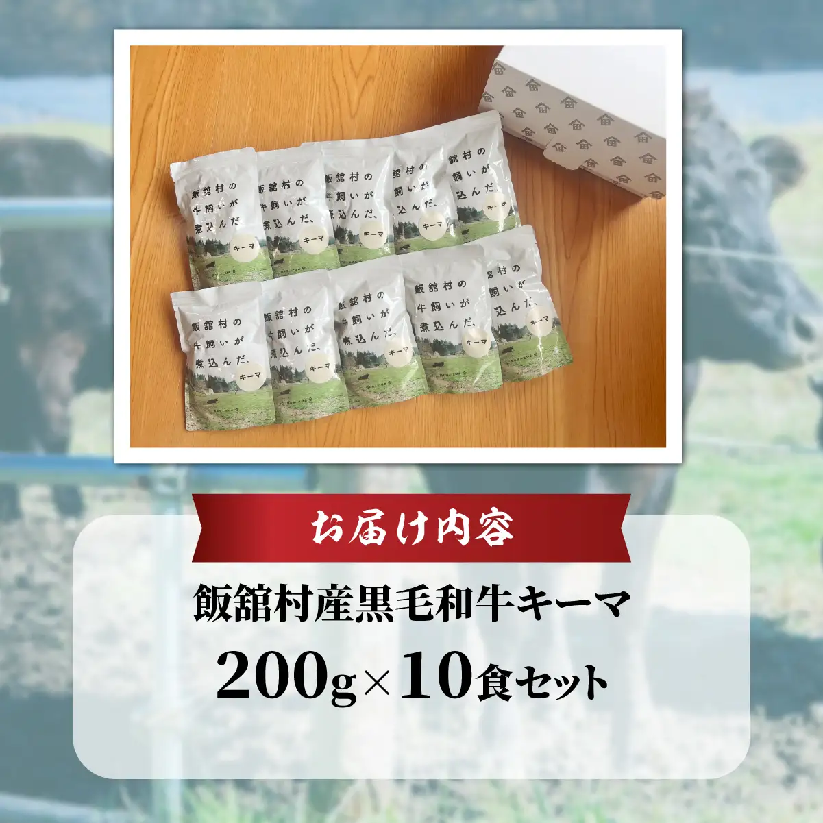 飯舘産黒毛和牛キーマ　10食セット ITTAH003