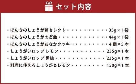 ほんきのしょうがセット 6種 生姜 ショウガ お菓子 菓子 詰合せ 詰め合わせ