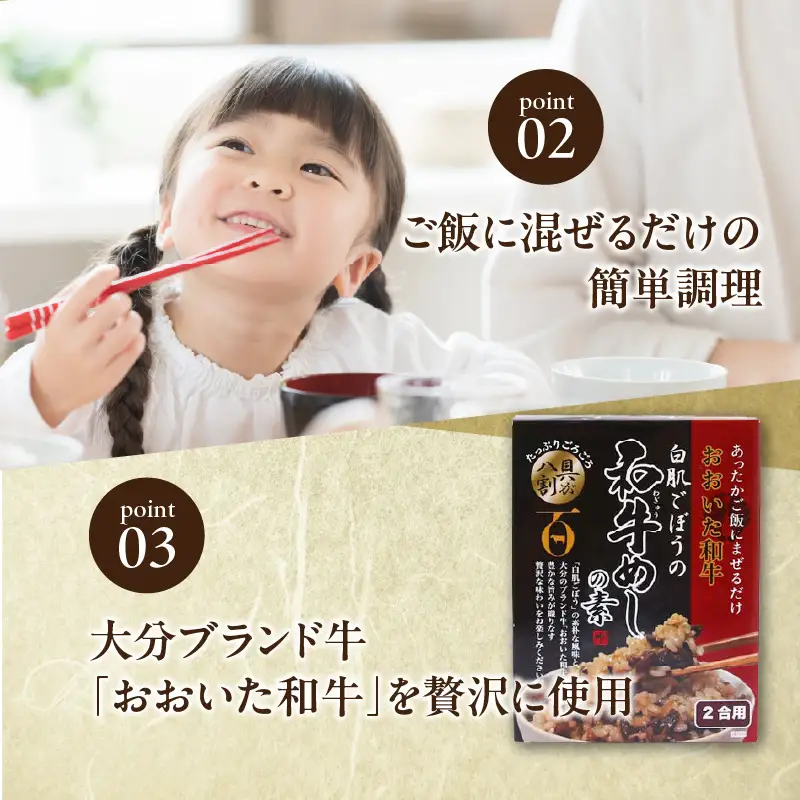 白肌ごぼうの和牛めしの素 4箱セット K03034