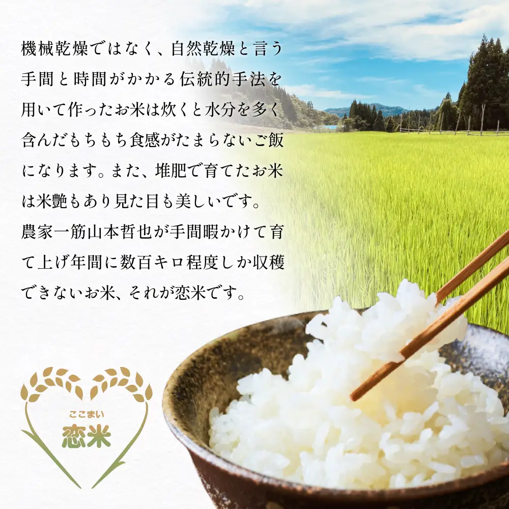 【先行予約】 令和8年産 富山県産 コシヒカリ はざかけ米 5kg 恋米（ここまい） ー天風穂（あまほ）ー ＜2026年10月初旬以降 順次発送予定＞