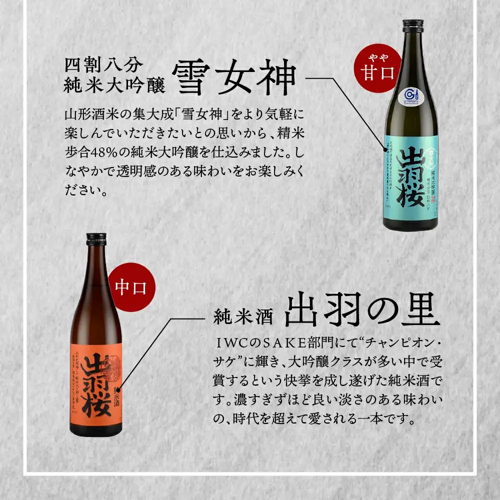 出羽桜 山形産 酒米 の お酒 720ml×3本 セット 山形 お酒