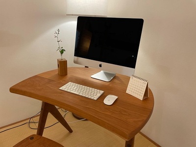 『ほくとのクラフト』いっぴん工房　手作り木工家具　コンパスデスク 机 デスク テーブル インテリア 木製 勉強机 リモートワーク テレワーク 書斎 家具 コンパス パーソナルデスク ほくとのクラフト いっぴん工房 手作り 天然素材 コンパクト チェリー ウォールナット 新生活 [h005]