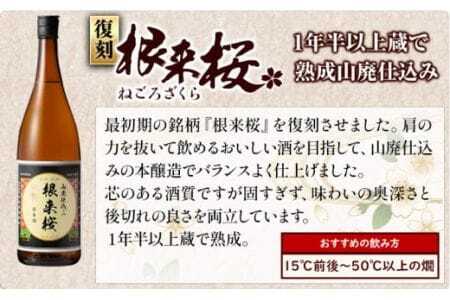 日本酒 根来純米吟醸と熟成山廃仕込根来桜 720ml 2本セット