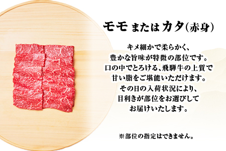  贅沢！ 飛騨牛 モモまたはカタ 焼肉用 1.5kg 6～10人前 牛肉 和牛 肉 焼肉 BBQ 霜降り カルビ 赤身 モモ カタ 東白川村 岐阜 養老ミート