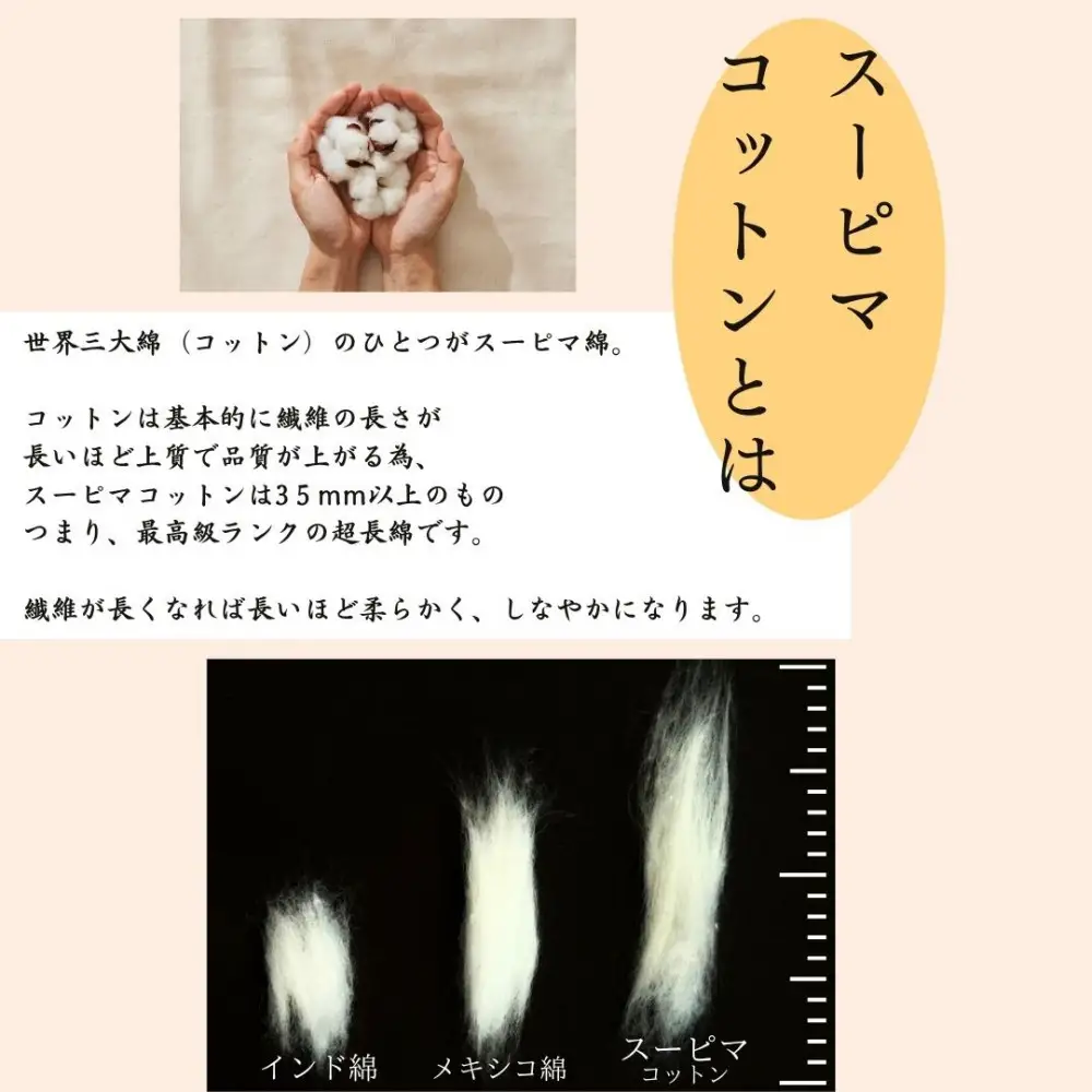 最高級純コットン スーピマコットンのふわとろケット　0.5kg
