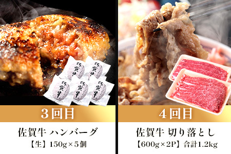 家族で楽しむ！佐賀牛定期便【6回コース】佐賀牛 和牛 国産牛 定期 6回 J-31