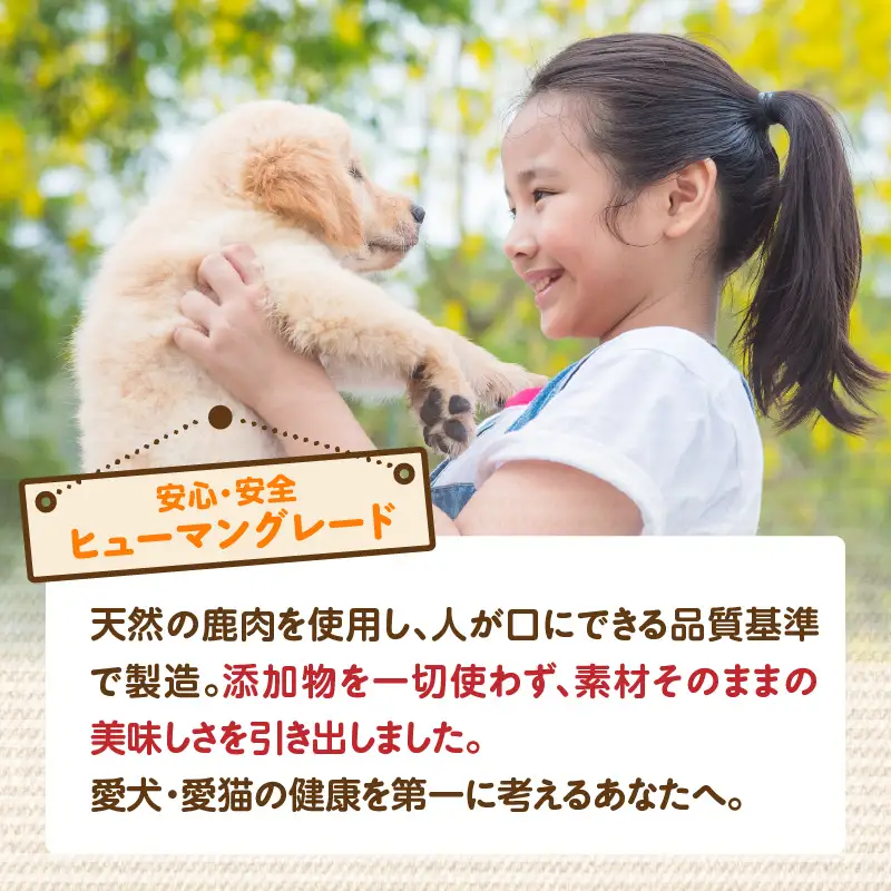【ペットフード（犬・猫用）】 鹿肉ジャーキー 50g×1パック R15014