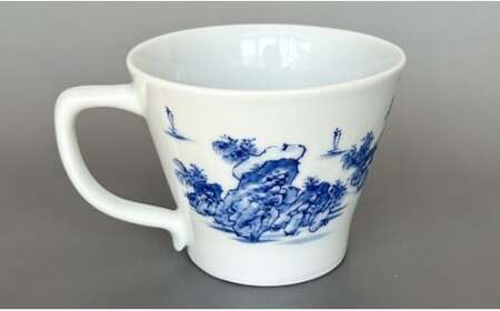 有田焼 手描き 山水絵マグカップ 【起山窯】食器 うつわ 器 マグカップ 山水絵 ギフト 22000円 A22-4