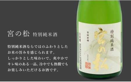 《年3回 さがん酒 定期便 》大賞受賞 有田の蔵元のみくらべ 宮の松 宗政 720ml×4本×3回 定期便 【佐嘉蔵屋】 飲み比べ 有田町 宮の松 宗政 720ml 4本 S120-1