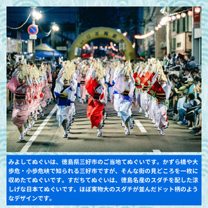 ご当地 手ぬぐい みよしてぬぐい 青 お土産 さかなやデザイン 【 手ぬぐい 】