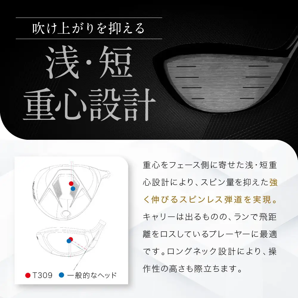 Zodia T309ドライバー　RODDIO社製Zodiaオリジナルシャフト　50S