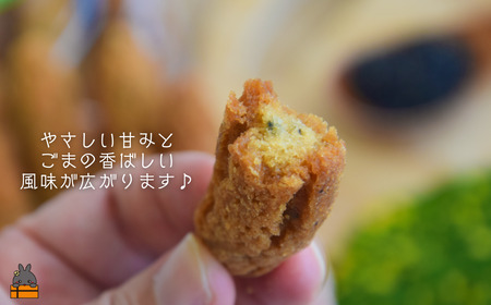 ごまの風味が美味しい！のんちゃんChi 徳之島ドーナツ（ごま2袋）（20個） （ お菓子 スイーツ ドーナツ 棒ドーナツ サータアンダギー ごま ゴマ 黒糖 黒砂糖 さとうきび 徳之島 奄美 鹿児島 ）
