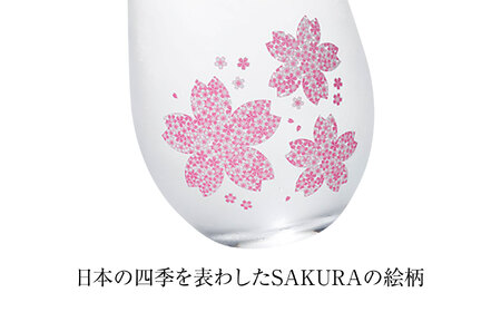 温度で変化する器 フリーグラスペアセット 『冷感舞桜』　 多治見市 / 丸モ高木陶器[TBA268]