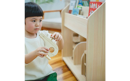 塗料を使わない檜の家具 IKONIH 絵本棚 本棚 インテリア ひのき F6Q-382