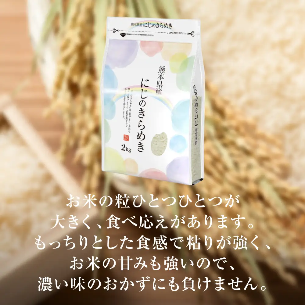 【令和7年産】 熊本県産 にじのきらめき6kg（2kg×3袋） 米 お米 精米 白米 ごはん ご飯 熊本