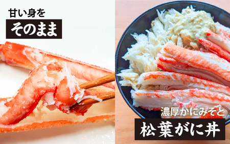 【訳あり】【数量限定】希少な松葉がに ボイル 冷凍 1杯 500g～600g 産地でしか手に入らない脱皮直前のレアな松葉がに ソフト蟹