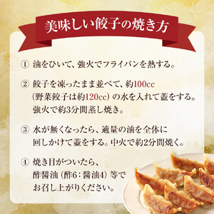 長期熟成にんにくの芳醇な旨味が決め手 肉餃子・野菜餃子詰合せ　96個入り （肉餃子・野菜餃子　各12個入×4パック）