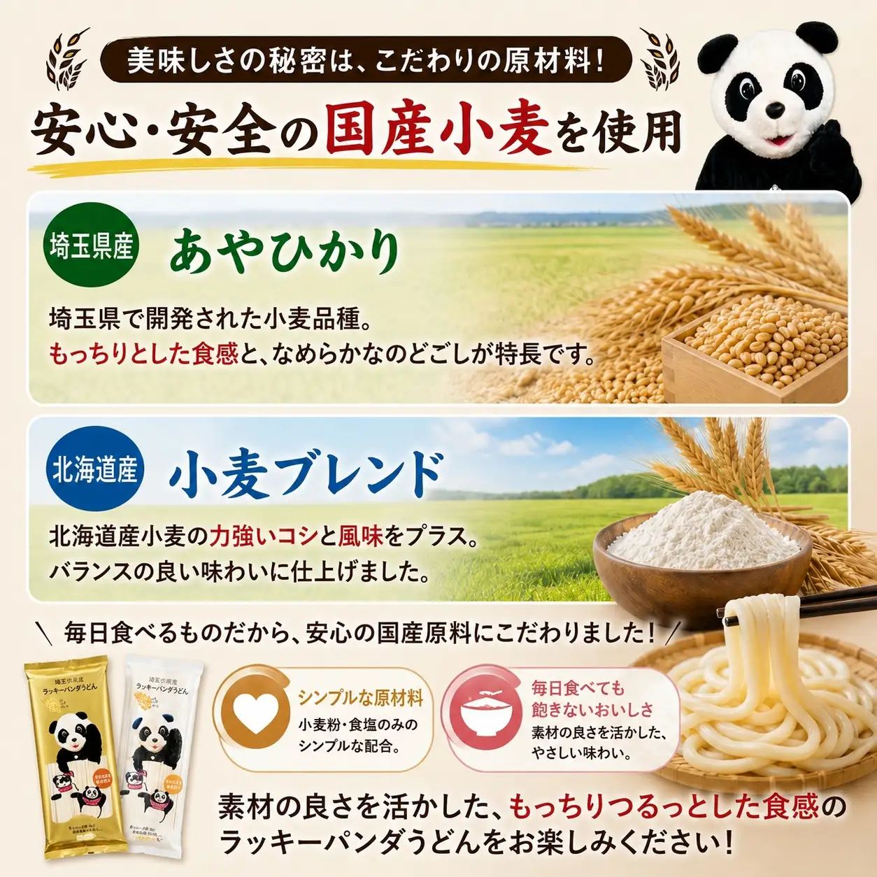 うどん ラッキーパンダうどん 60食 | 乾麺 所沢 麺 セット