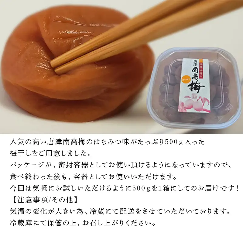 唐津市七山南高梅 はちみつ梅 (500g×1) 梅干し