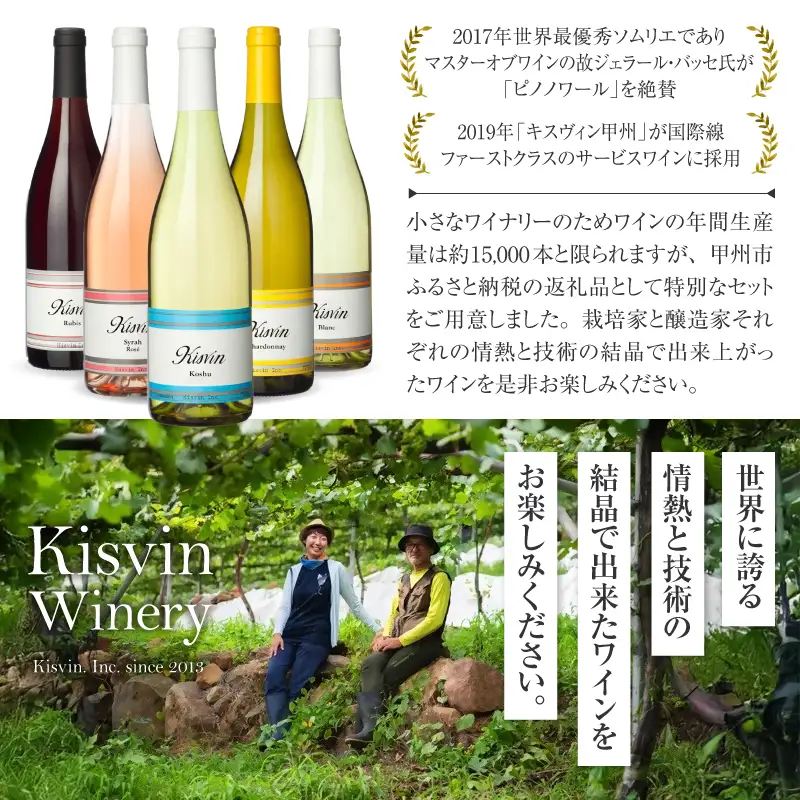 ワイン 【数量限定】Kisvin Winery（キスヴィンワイナリー）ワイン6本セット（NS）G2-640
