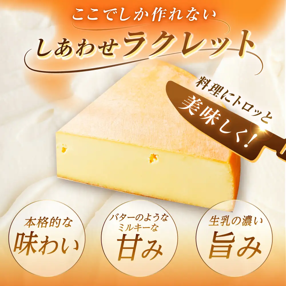 TVで話題／北海道ラクレットチーズ 1/2ホール 《足寄町》【しあわせ