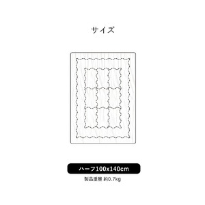 【ミニ】とろーりケット　肌掛け布団　ハーフ（ラベンダー）  〔Qc054-lv〕
