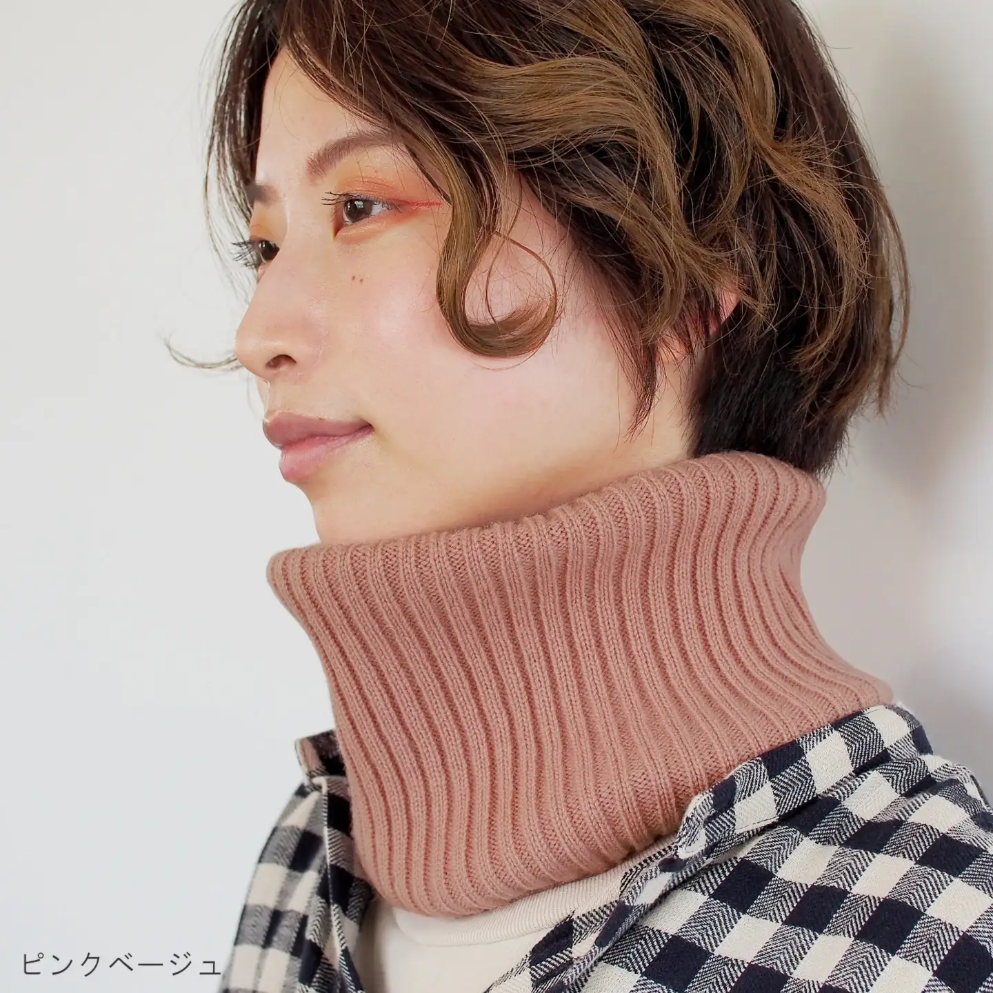 カシミヤネックウォーマー エンジ | カシミヤ 日本製 ネックウォーマー