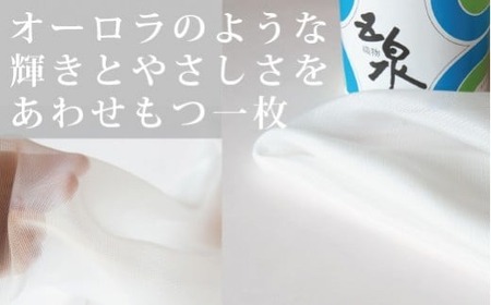 シルクストール 絽紗 オーロラエレガントスリムストール ( ブルー )