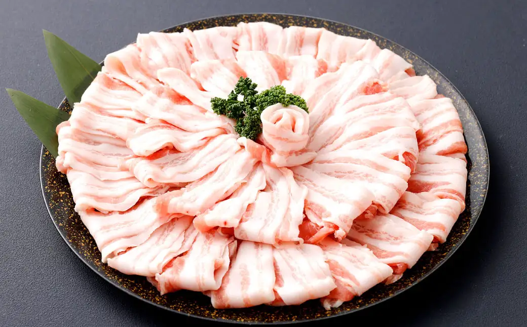 新潟県村上市産「岩船豚」　豚バラ肉スライス　600g（300g×2パック）1101002