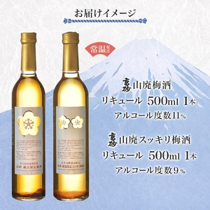 0013-106-01 高砂 梅酒2種セット 500ml×各1本 山廃梅酒 山廃スッキリ梅酒