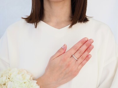 K18PG 2.00ctダイヤモンドハーフエタニティリング9978